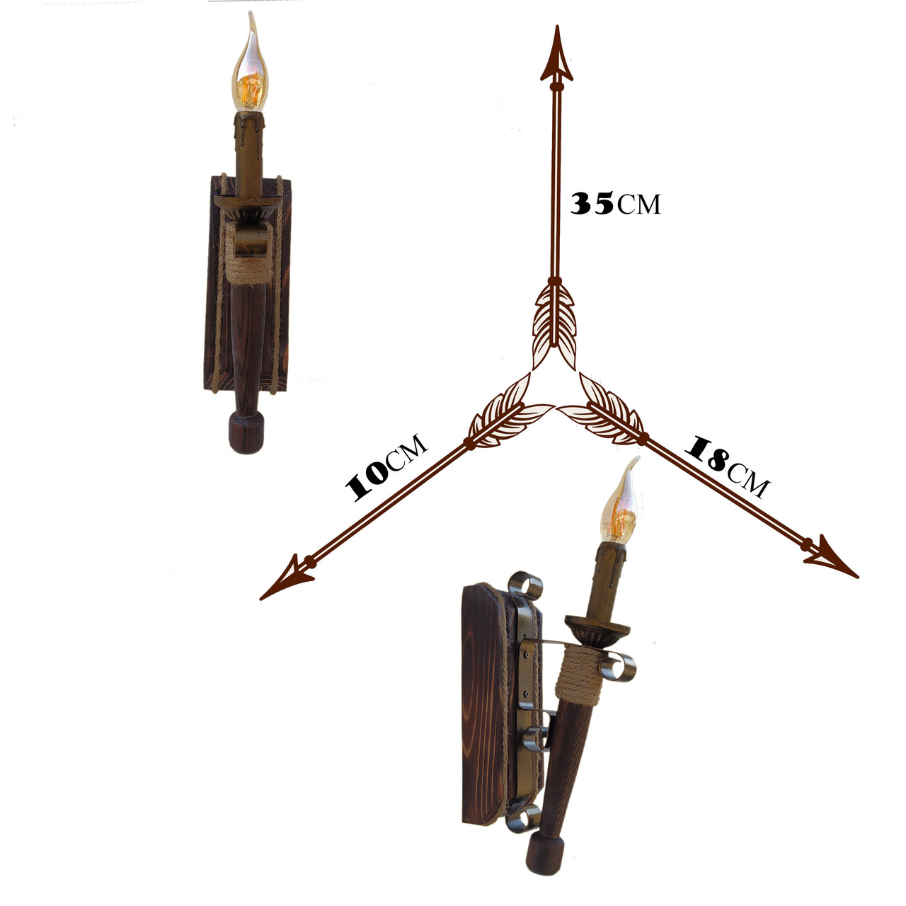 Изображение Бра SVET LPR-20110/1W коричневый