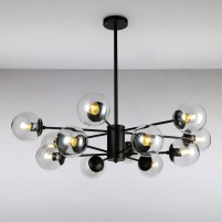 Изображение люстры LS-14858-12 BK+CL черная