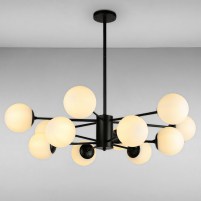Изображение люстры LS-14858-12 BK+WH черная