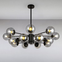 Изображение люстры LS-14858-16 BK+CL черная