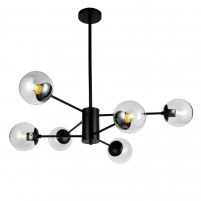 Изображение люстры LS-14858-6 BK+CL черная