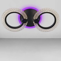 Изображение люстры LED SVET Люстра потолочная светодиодная LED SVET SC-2100/2C BK PK/BU/PL 28W+10W 440*200*90 черная