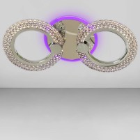 Изображение люстры LED SVET Люстра потолочная светодиодная LED SVET SC-2100/2C CR PK/BU/PL 28W+10W 440*200*90 хром