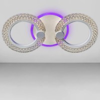 Изображение люстры LED SVET Люстра потолочная светодиодная LED SVET SC-2100/2C WH PK/BU/PL 28W+10W 440*200*90 белая