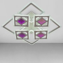 Изображение люстры LED SVET SC-2102/4+4A WH 216W 2.4G 3D 580*580*120 белая