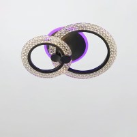 Изображение люстры LED SVET SC-2103/1+1C BK PK/BU/PL 36W+10W 370*270*130 черная