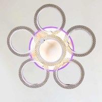 Изображение люстры LED SVET Люстра потолочная светодиодная LED SVET SC-2103/5+1C WH PK/BU/PL 132W+28W 2.4G Ф780*130 белая