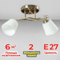 Изображение люстры SH-67419/2 AB 450*150*220 E27 бронза