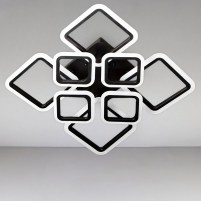 Изображение люстры LED SVET SL-5331/4+4 BK 192W DIMMER 3000-6000 H140*L600*W610 черная