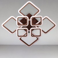 Изображение люстры LED SVET SL-5331/4+4 COFFE 192W DIMMER 3000-6000 H140*L600*W610 кофейный