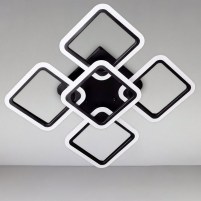 Изображение люстры LED SVET Люстра потолочная светодиодная LED SVET SL-5342/4+1 BK 150W DIMMER 3000-6000 H110*L580*W580 черная