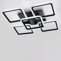 Изображение люстры LED SVET Люстра потолочная светодиодная LED SVET SL-5342/4+1 BK+RGB 150W DIMMER 3000-6000 H110*L580*W580 черная