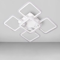 Изображение люстры LED SVET Люстра потолочная светодиодная LED SVET SL-5342/4+1 WT 150W DIMMER 3000-6000 H110*L580*W580 белая