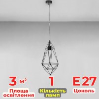 Изображение люстры SVET SU-A3059/1P BK 260*260*900 черная