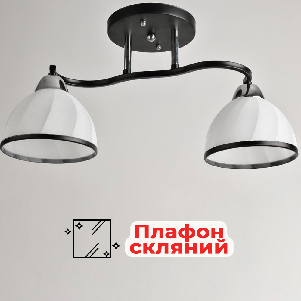 Изображение люстры SH-8098/2 CR+BK 460*150*220 E27*2 черный + хром