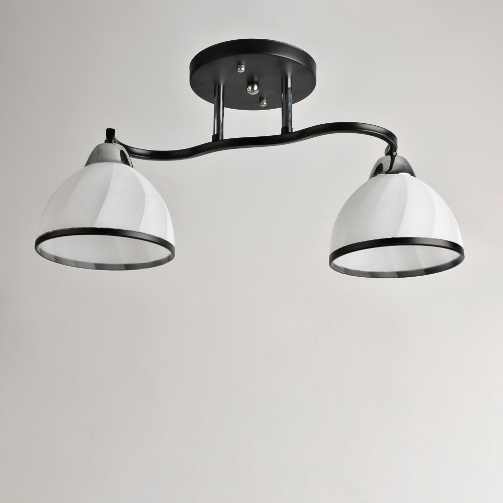 Изображение люстры SH-8098/2 CR+BK 460*150*220 E27*2 черный + хром