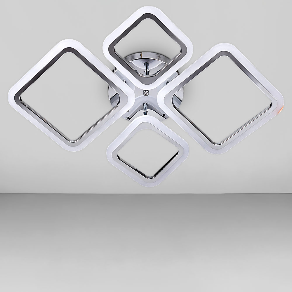 Изображение люстры LED SVET SL-5331/2+2 CR 96W DIMMER 3000-6000 H130*L700*W510 хром