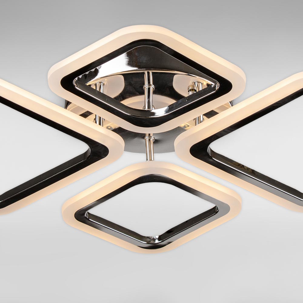 Изображение люстры LED SVET SL-5331/2+2 CR 96W DIMMER 3000-6000 H130*L700*W510 хром