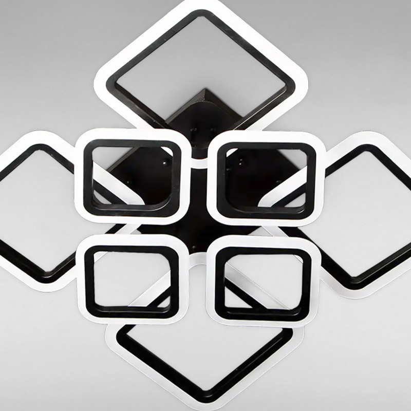 Изображение люстры LED SVET SL-5331/4+4 BK 192W DIMMER 3000-6000 H140*L600*W610 черная