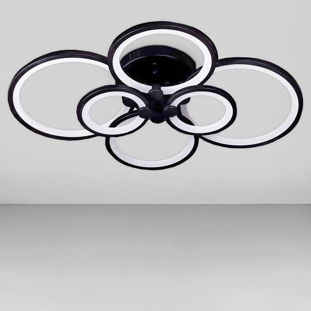 Изображение люстры LED SVET SL-5332/2+2+2 BK 192W DIMMER 3000-6000 H130*L780*W570 черная