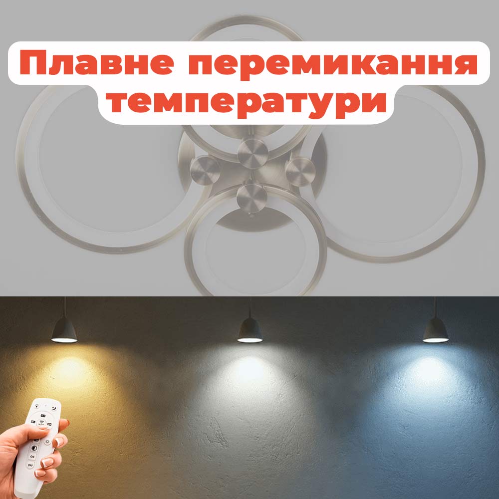 Изображение люстры LED SL-5332/2+2 AB 112W DIMMER 3000-6000 H90*L610*W410 бронза