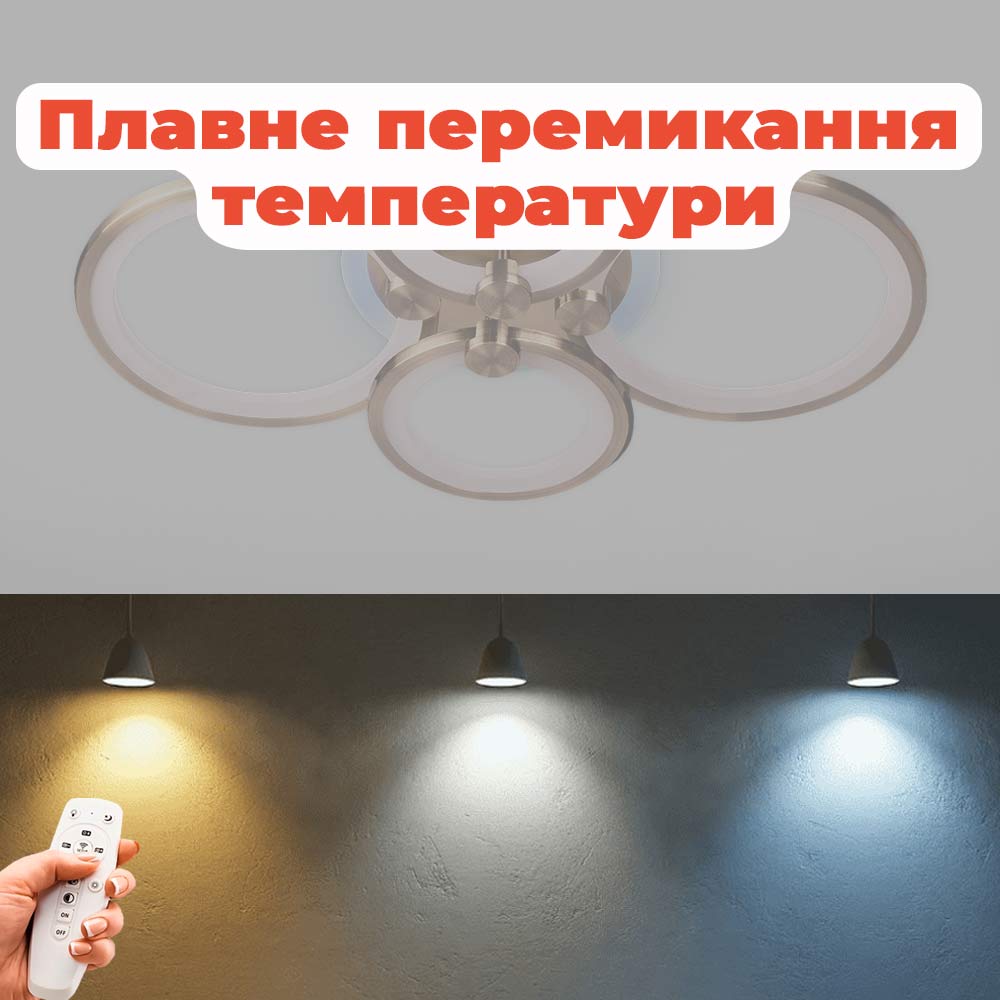 Изображение люстры LED SL-5332/2+2 AB+RGB 112W DIMMER 3000-6000 H90*L610*W410 бронза