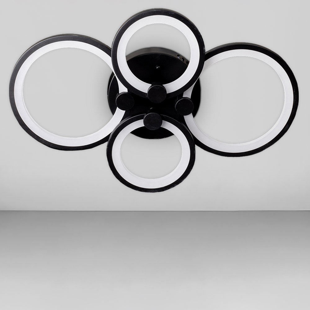 Изображение люстры LED SVET SL-5332/2+2 BK 112W DIMMER 3000-6000 H90*L610*W410 черная