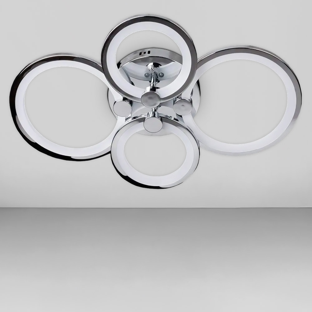 Изображение люстры LED SVET SL-5332/2+2 CR 112W DIMMER 3000-6000 H90*L610*W410 хром