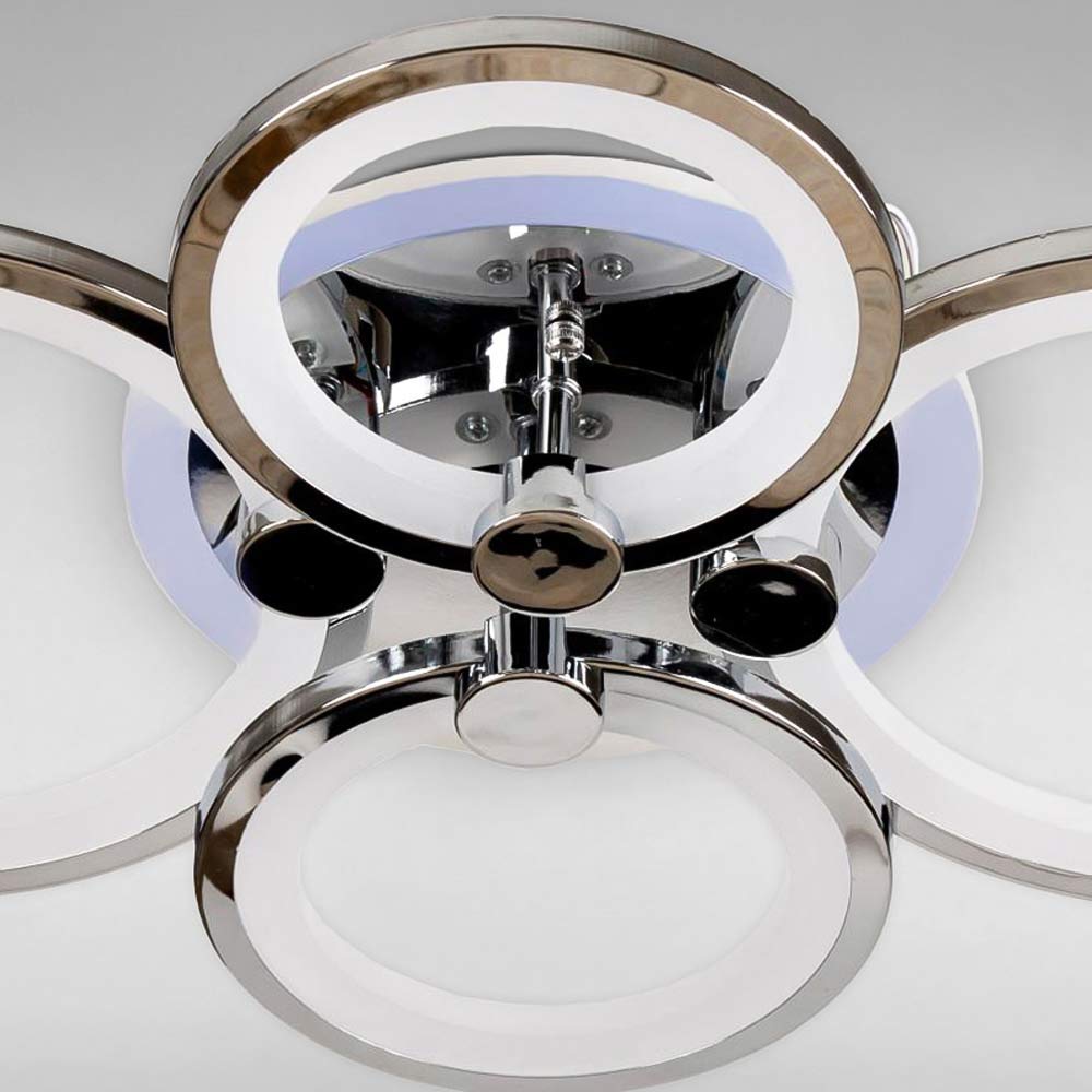 Изображение люстры LED SL-5332/2+2 CR+RGB 112W DIMMER 3000-6000 H90*L610*W410 хром