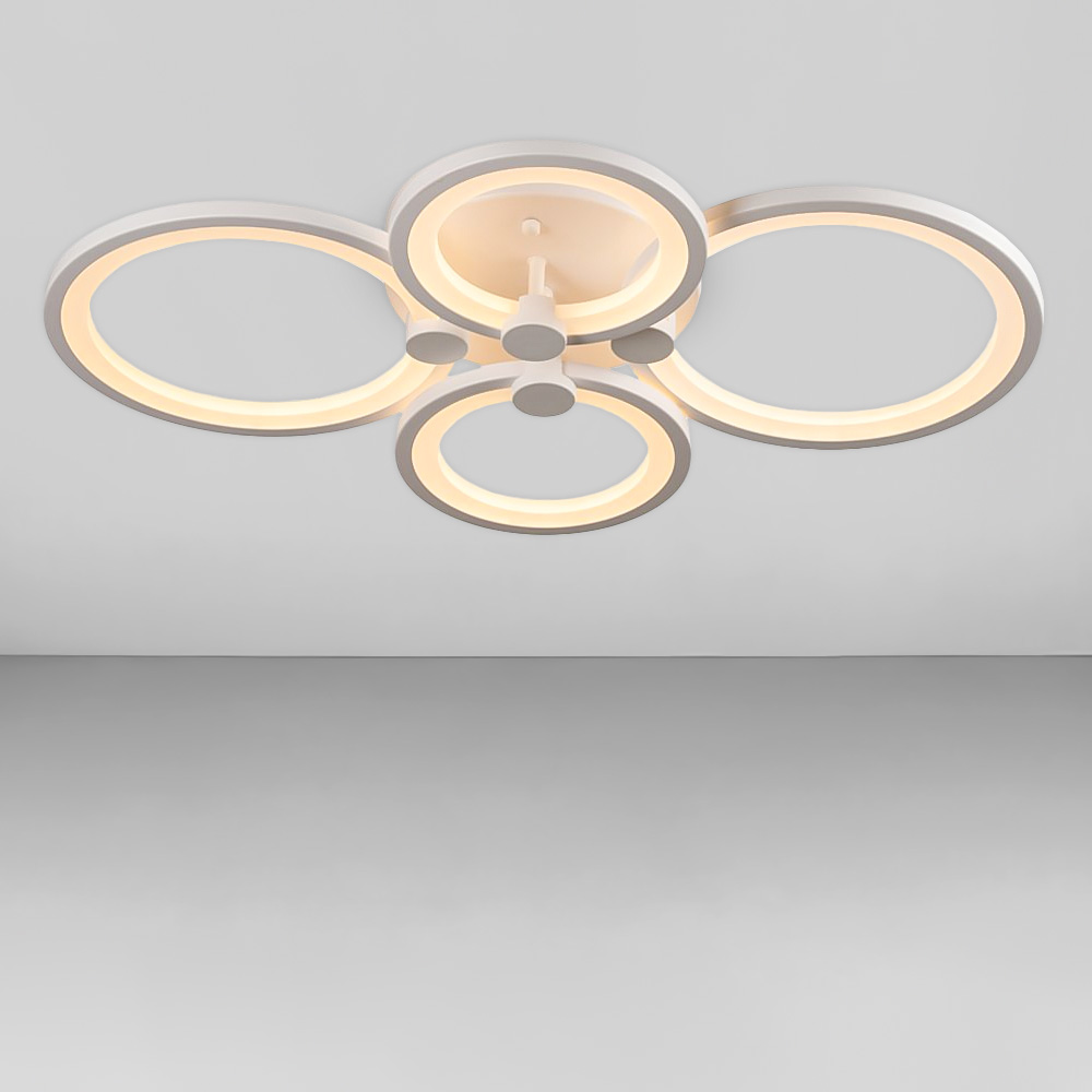 Изображение люстры LED SVET SL-5332/2+2 WT 112W DIMMER 3000-6000 H90*L610*W410 белая