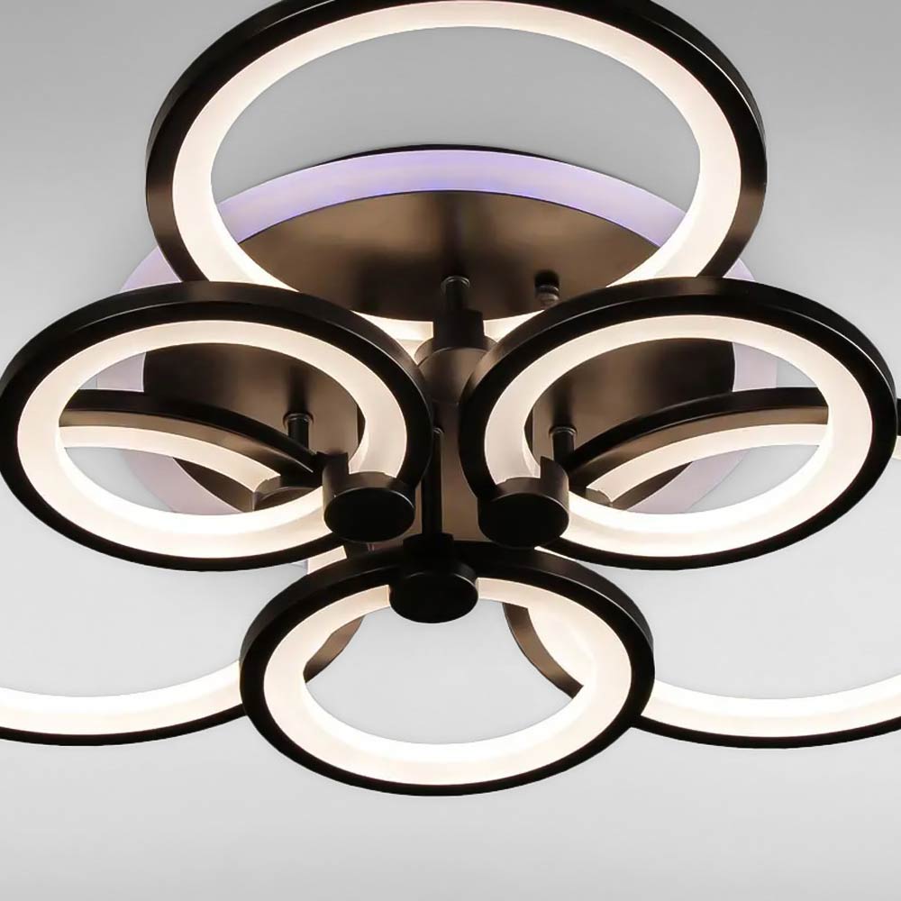 Изображение люстры LED SVET SL-5332/3+3B BK+RGB 168W DIMMER 3000-6000 H130*L600*W550