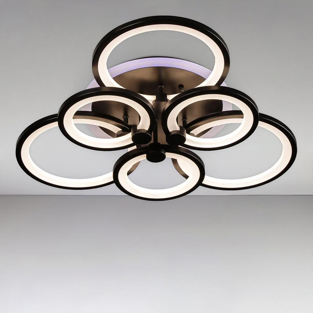 Изображение люстры LED SVET SL-5332/3+3B BK+RGB 168W DIMMER 3000-6000 H130*L600*W550