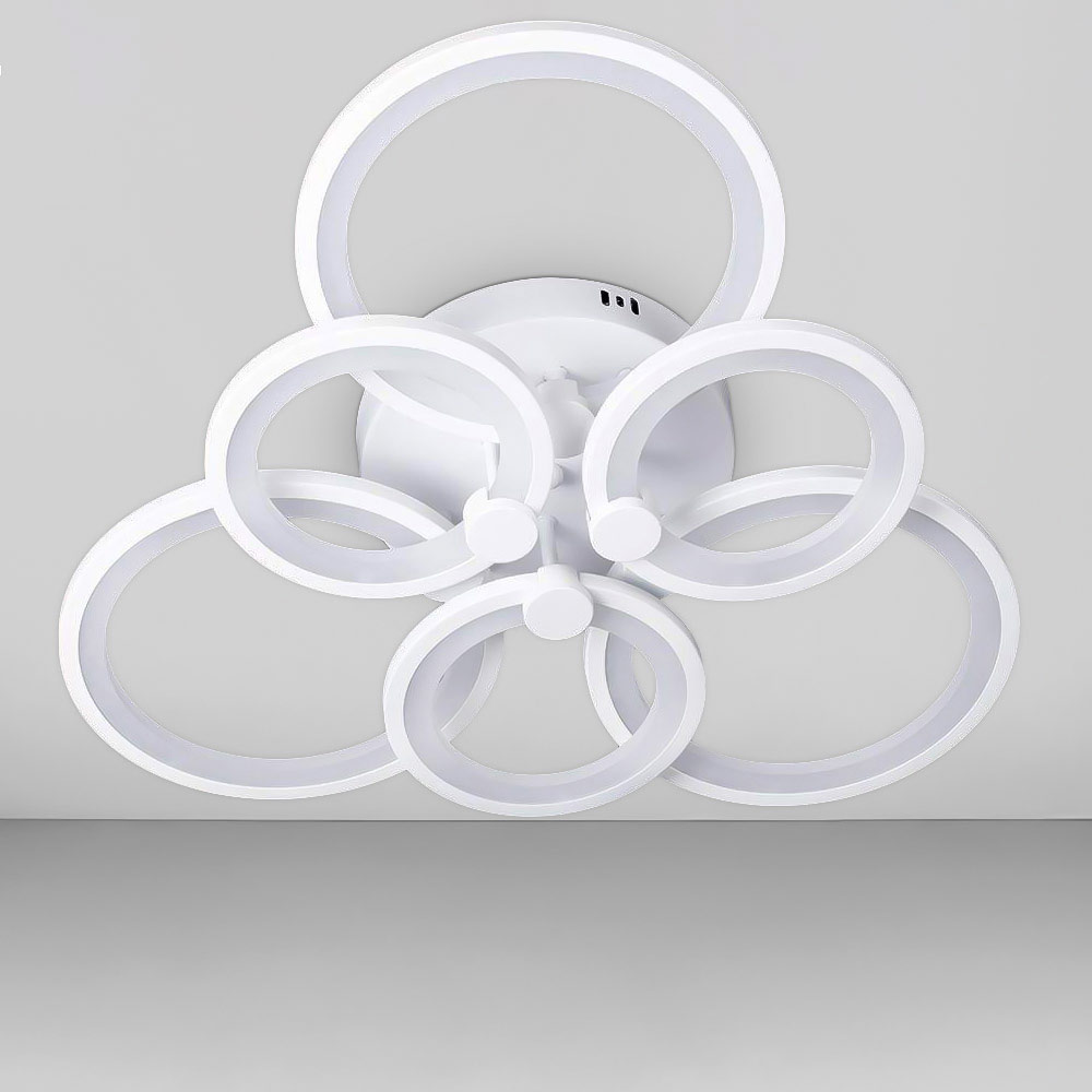 Изображение люстры LED SVET SL-5332/3+3B WT 168W DIMMER 3000-6000 H130*L600*W550 белая