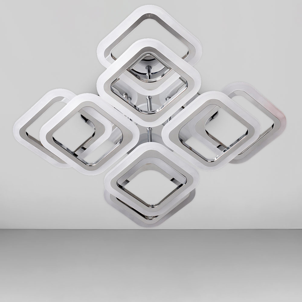 Изображение люстры LED SVET  SL-5342/4+4C CR 144W DIMMER 3000-6000 H120*L450*W450 хром