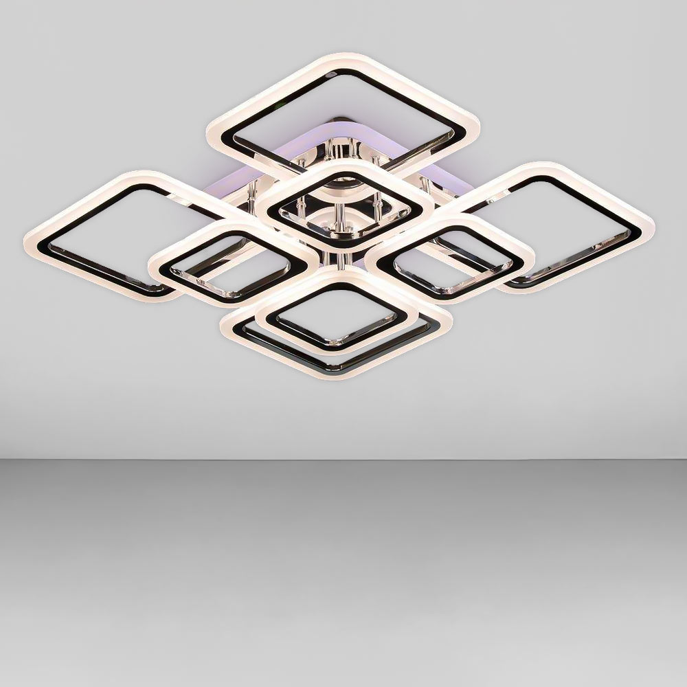 Изображение люстры LED SVET SL-5342/4+4C CR+RGB 144W DIMMER 3000-6000 H120*L450*W450 хром