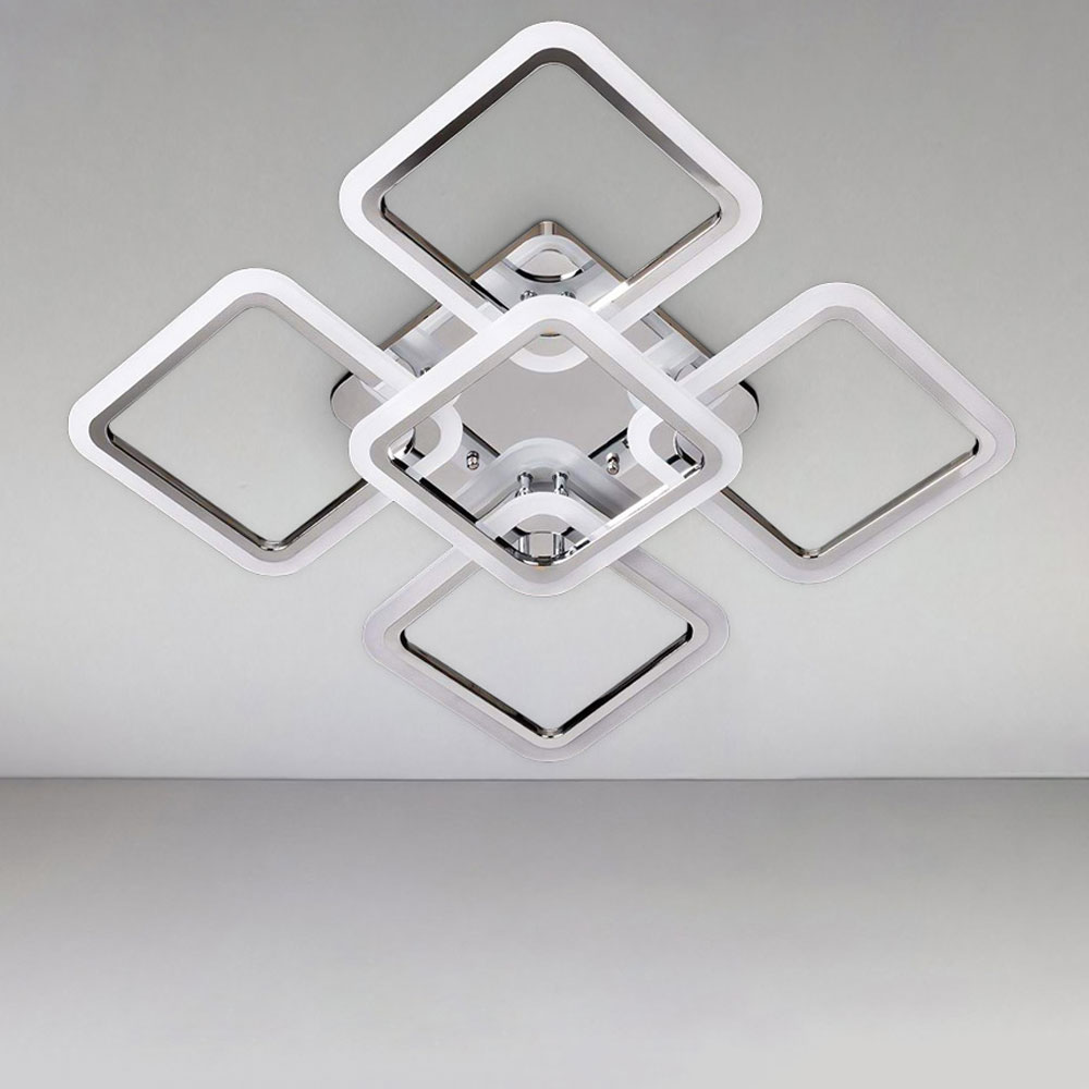 Изображение люстры LED SVET SL-5342/4+1 CR 150W DIMMER 3000-6000 H110*L580*W580 хром