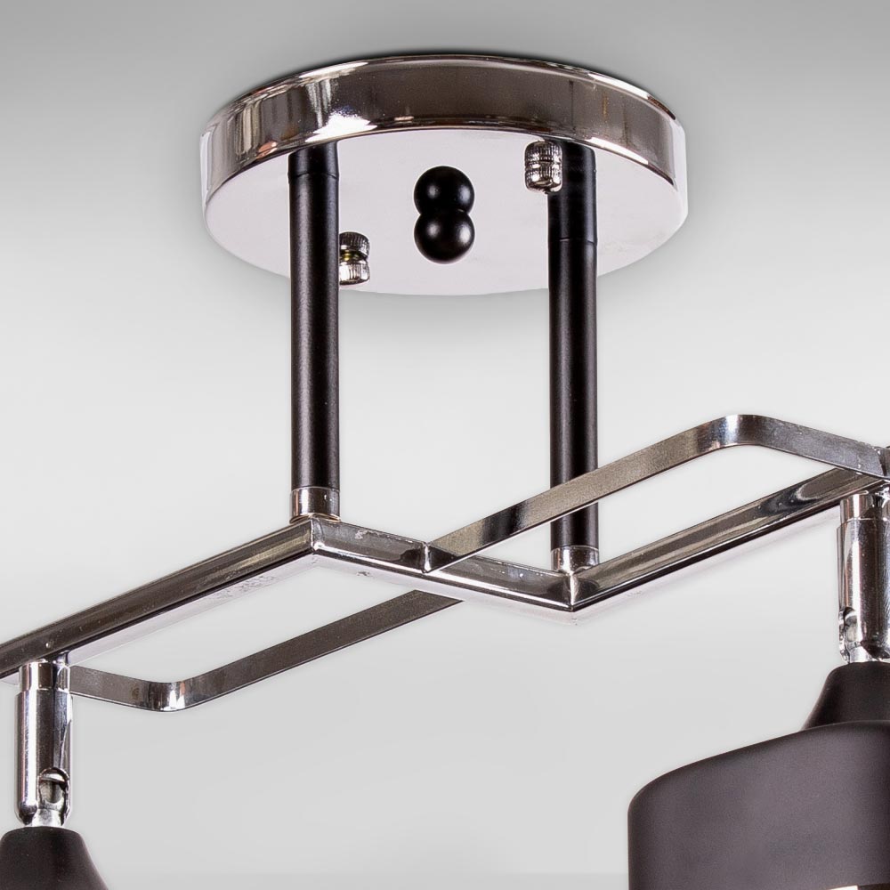 Изображение люстры SVET SR-A3372/2 BK+CH L520*W120*H300 хром + черный, плафоны прозрачные