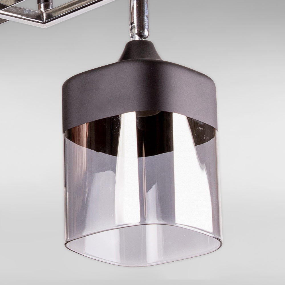 Изображение люстры SVET SR-A3372/2 BK+CH L520*W120*H300 хром + черный, плафоны прозрачные