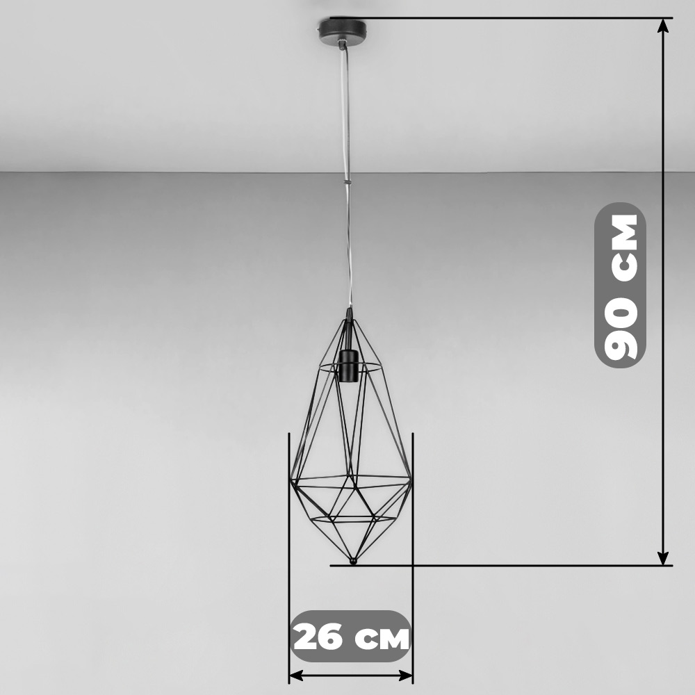 Изображение люстры SVET SU-A3059/1P BK 260*260*900 черная